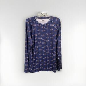 Momentum Long Sleeve Flag Pattern Fishing Shirt Mens XL 50+ UV Protection